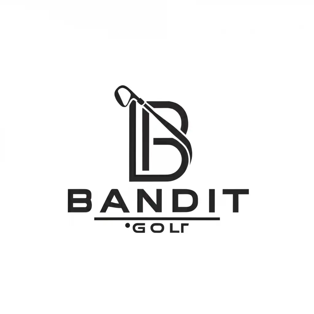 LOGO-Design-For-Bandit-Golf-Bold-Bandit-Emblem-for-Sporty-Elegance