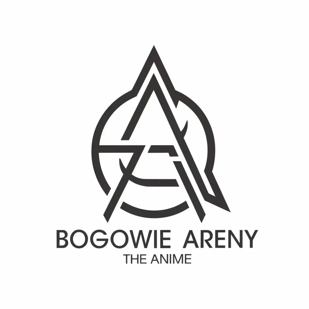 a logo design,with the text "Bogowie Areny: The Anime", main symbol:Circle triangle,Moderate,be used in Home Family industry,clear background