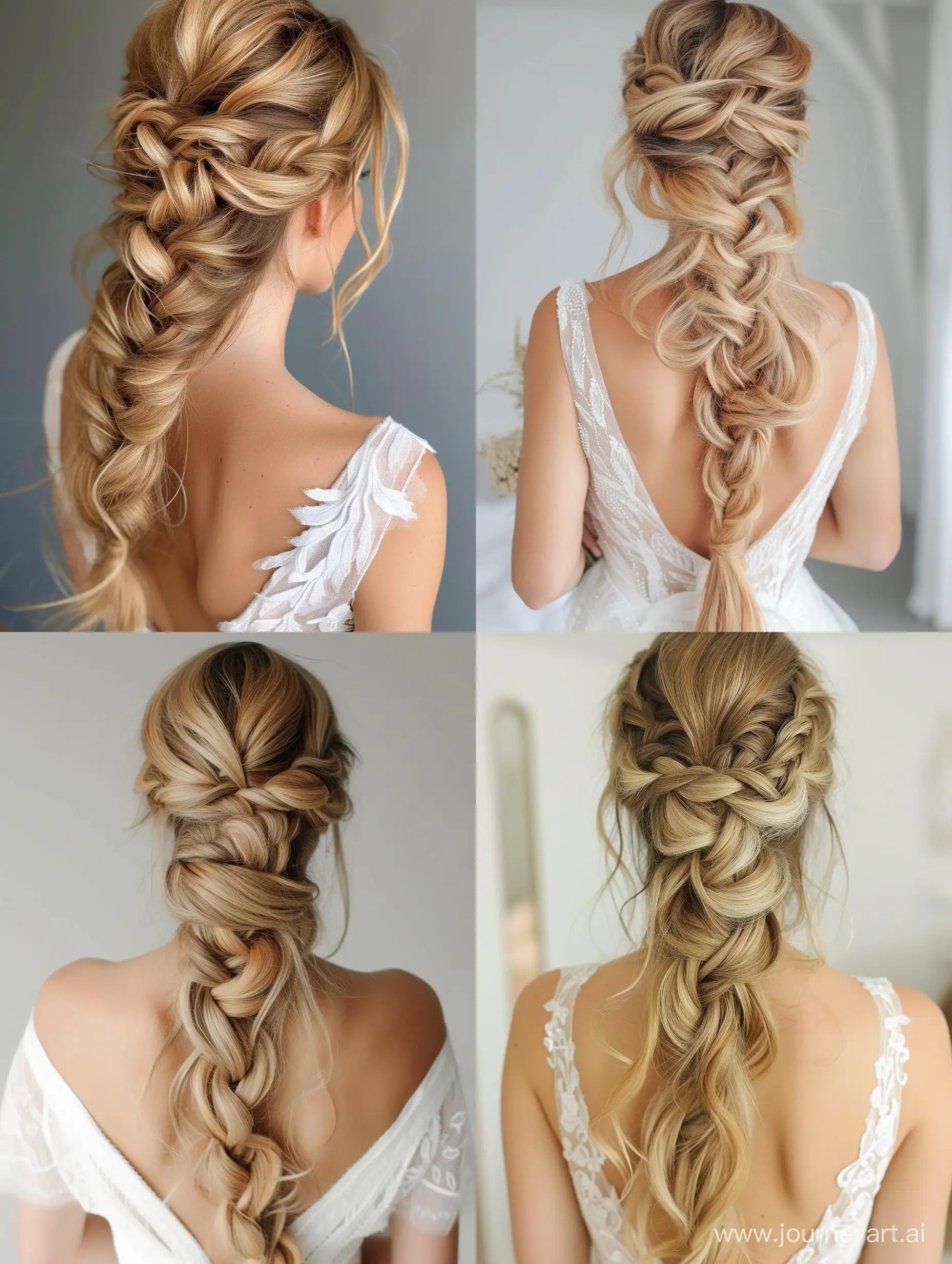 spring wedding hairstyles for long hair braids blonde for women 2024