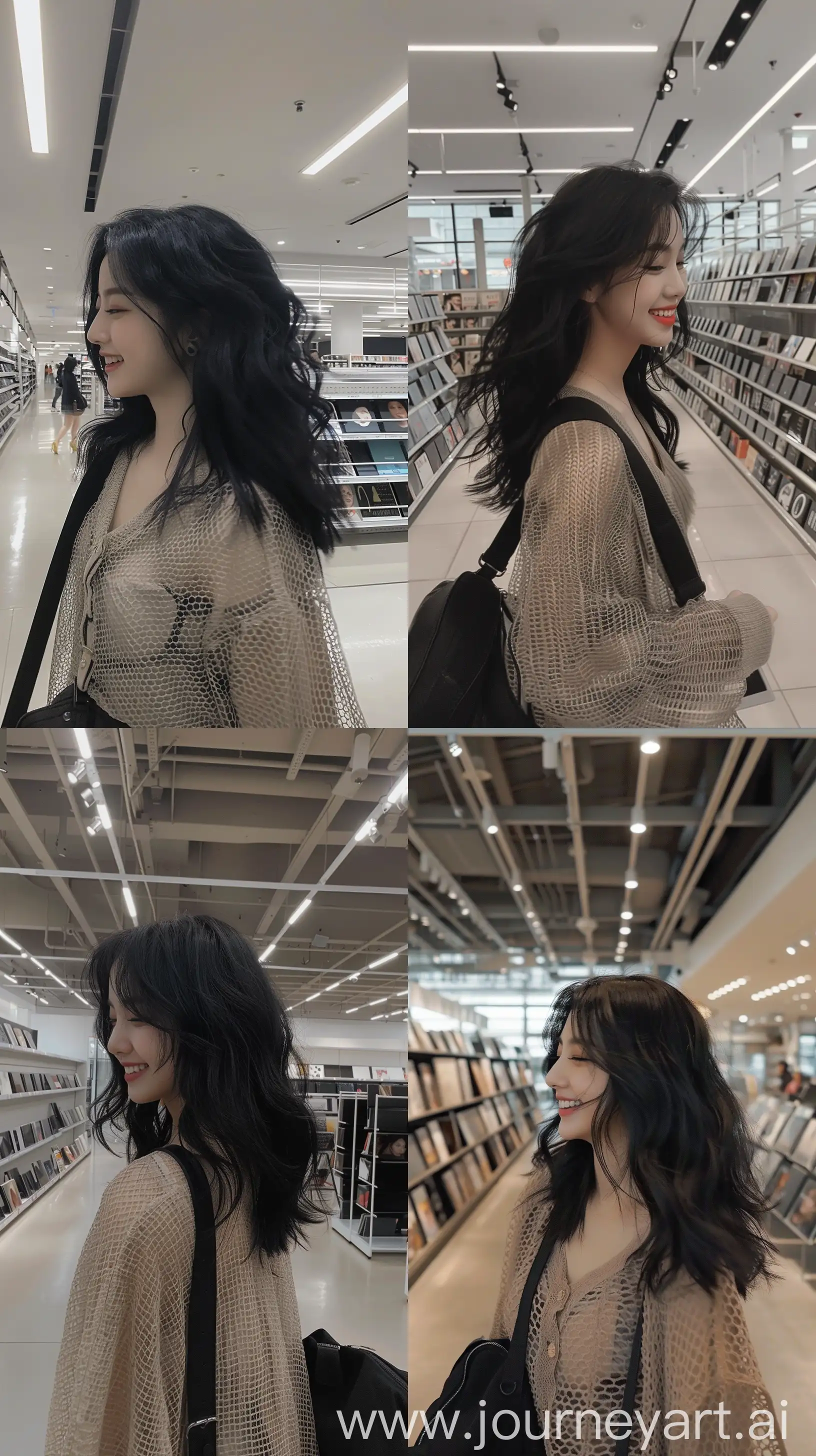 Blackpinks-Jennie-Smiling-in-Modern-Album-Store-Selfie