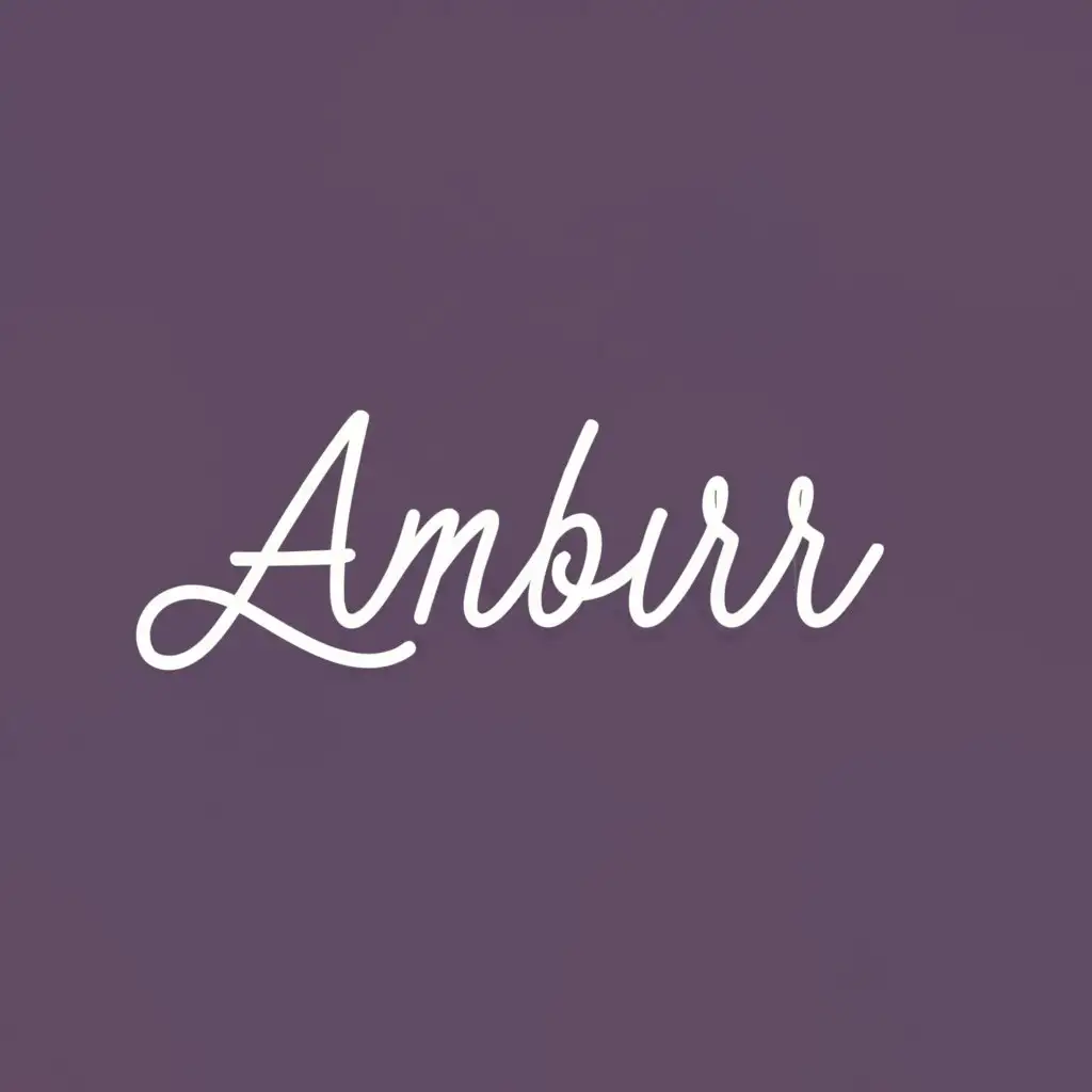 a logo design,with the text "amburr", main symbol:lilac text saying amburr with,Moderate,be used in Internet industry,clear background