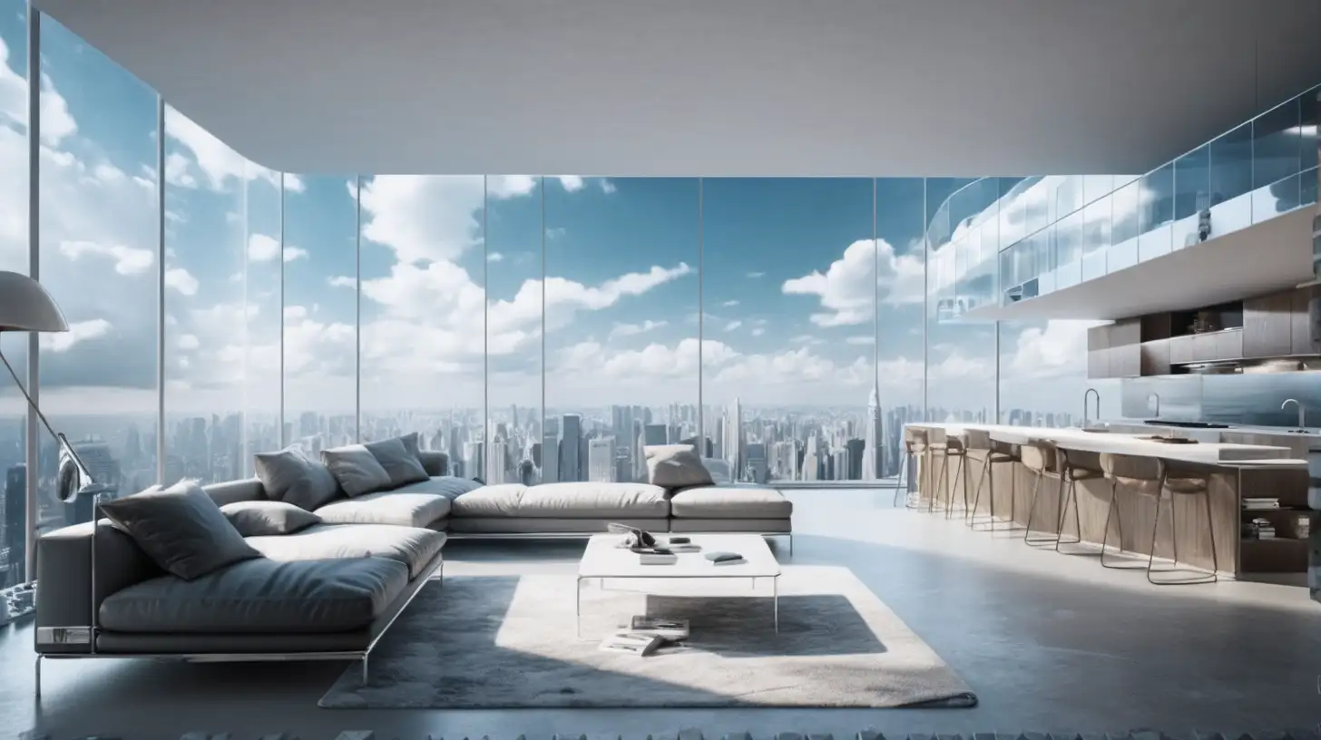 Ethereal Skyline Futuristic Apartments in Celestial Abode