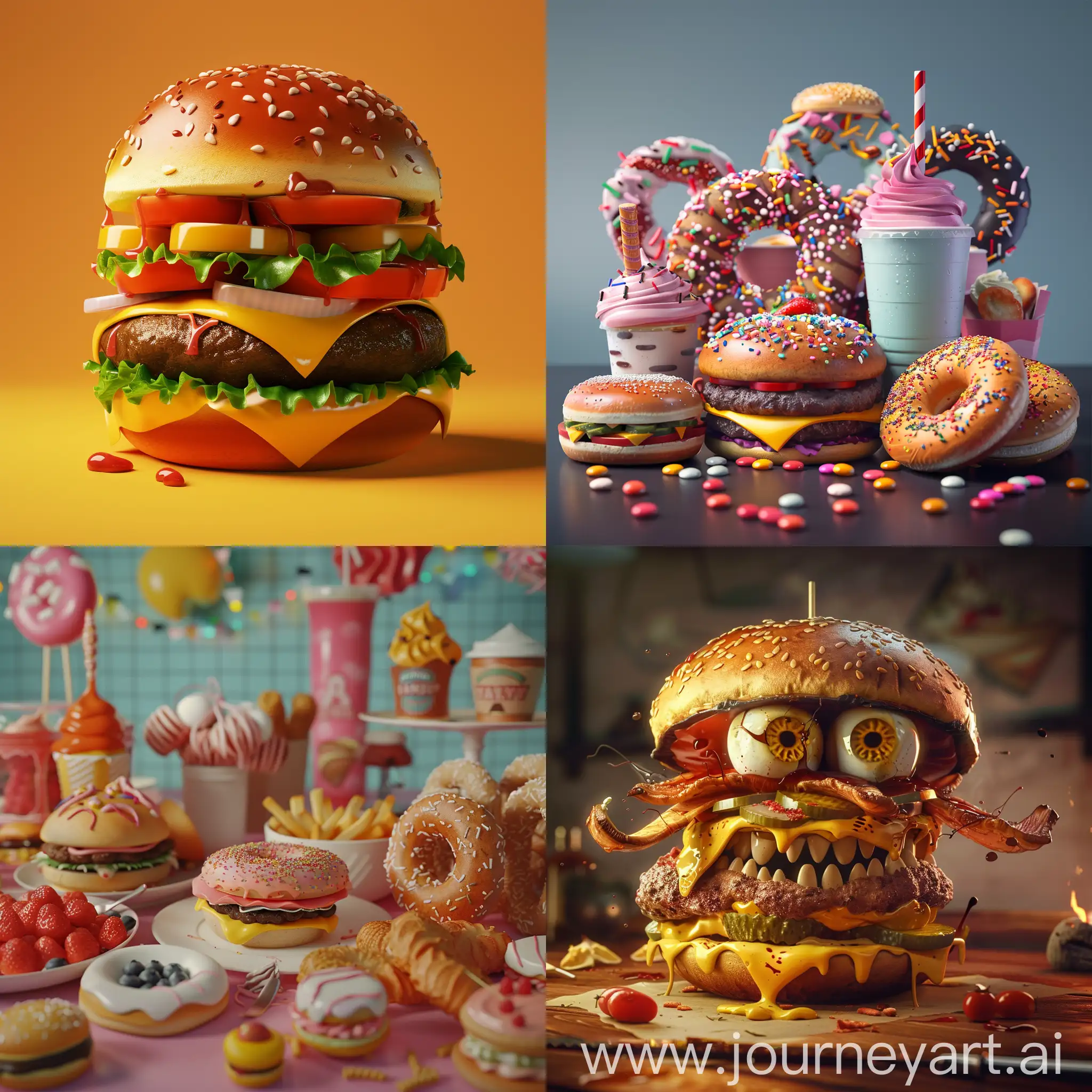 Delicious-HighCalorie-3D-Animated-Food