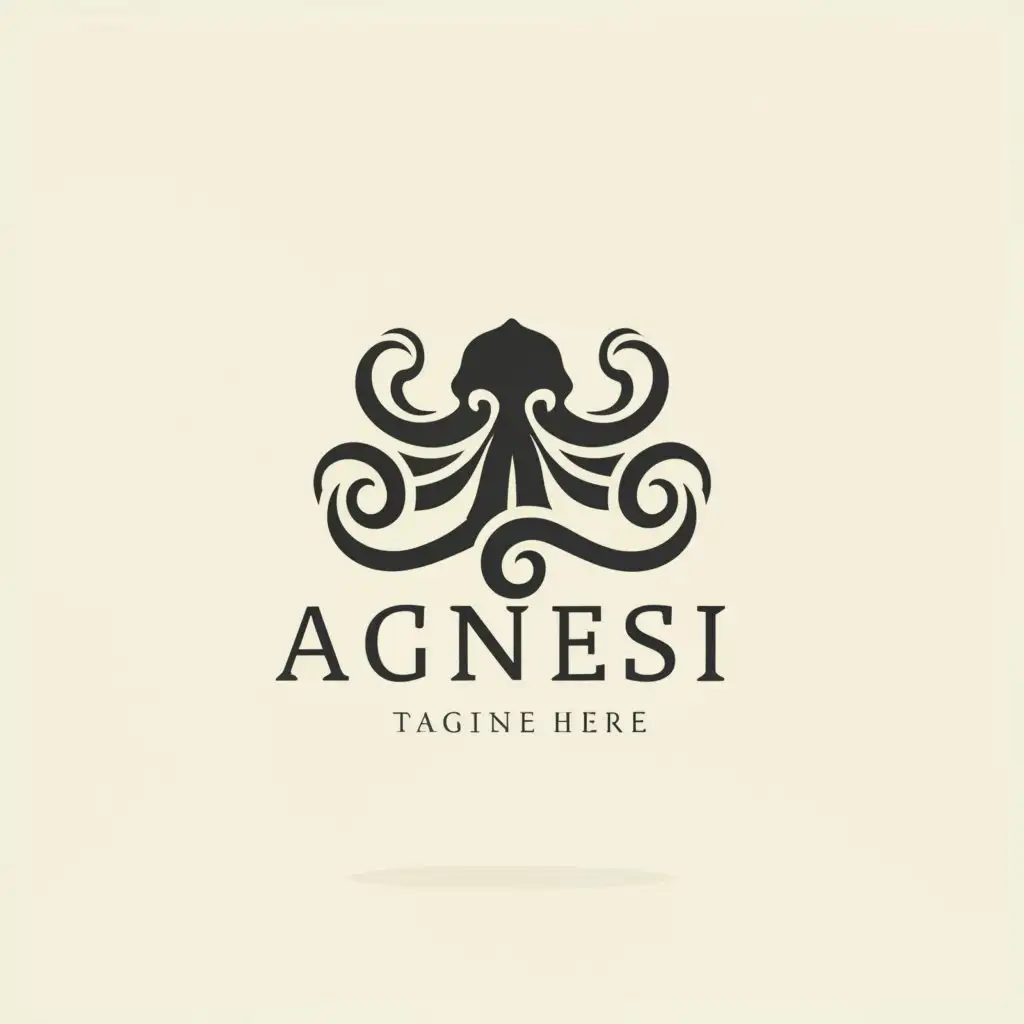 LOGO-Design-For-Agnesi-Elegant-Octopus-Emblem-on-Clear-Background