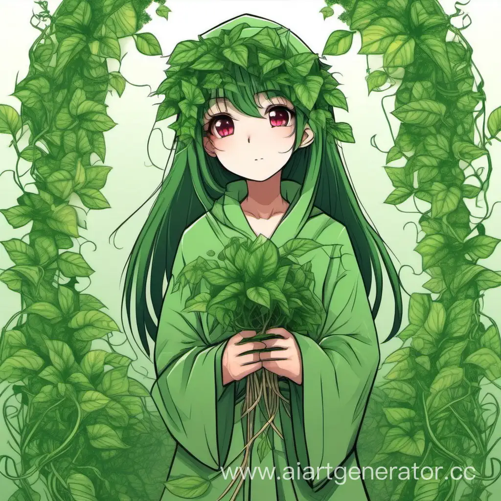 Young-Woman-in-Verdant-Robe-Adorned-with-Vines