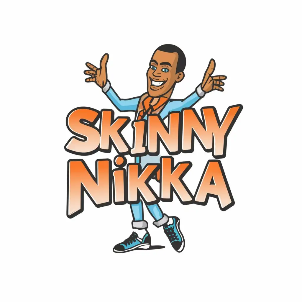 LOGO-Design-for-Skinny-Nikka-Cartoon-of-Chris-Rock-on-a-Clear-Background
