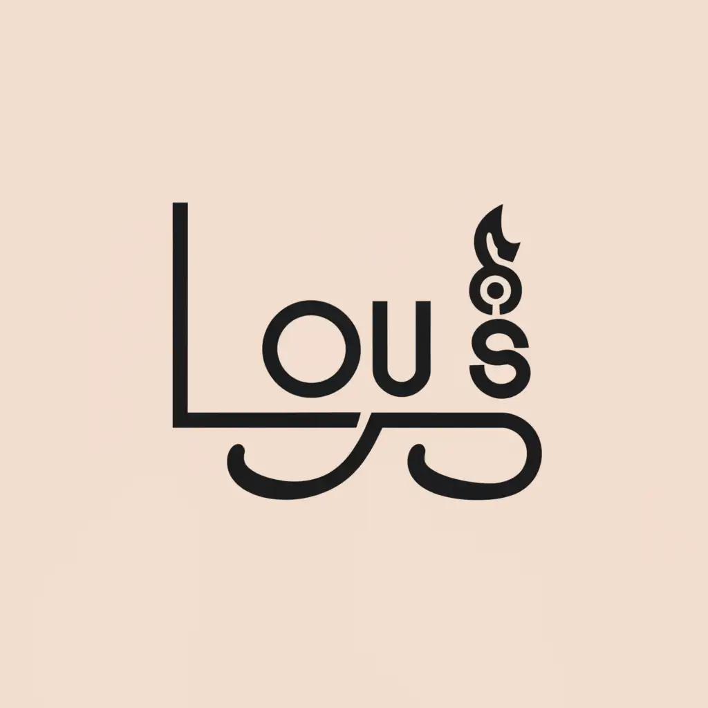 a logo design,with the text "Lou's , also add it in Arabic", main symbol:Candle, scents, serenity, meditation, Morocco,Minimalistic,be used in Retail industry,clear background