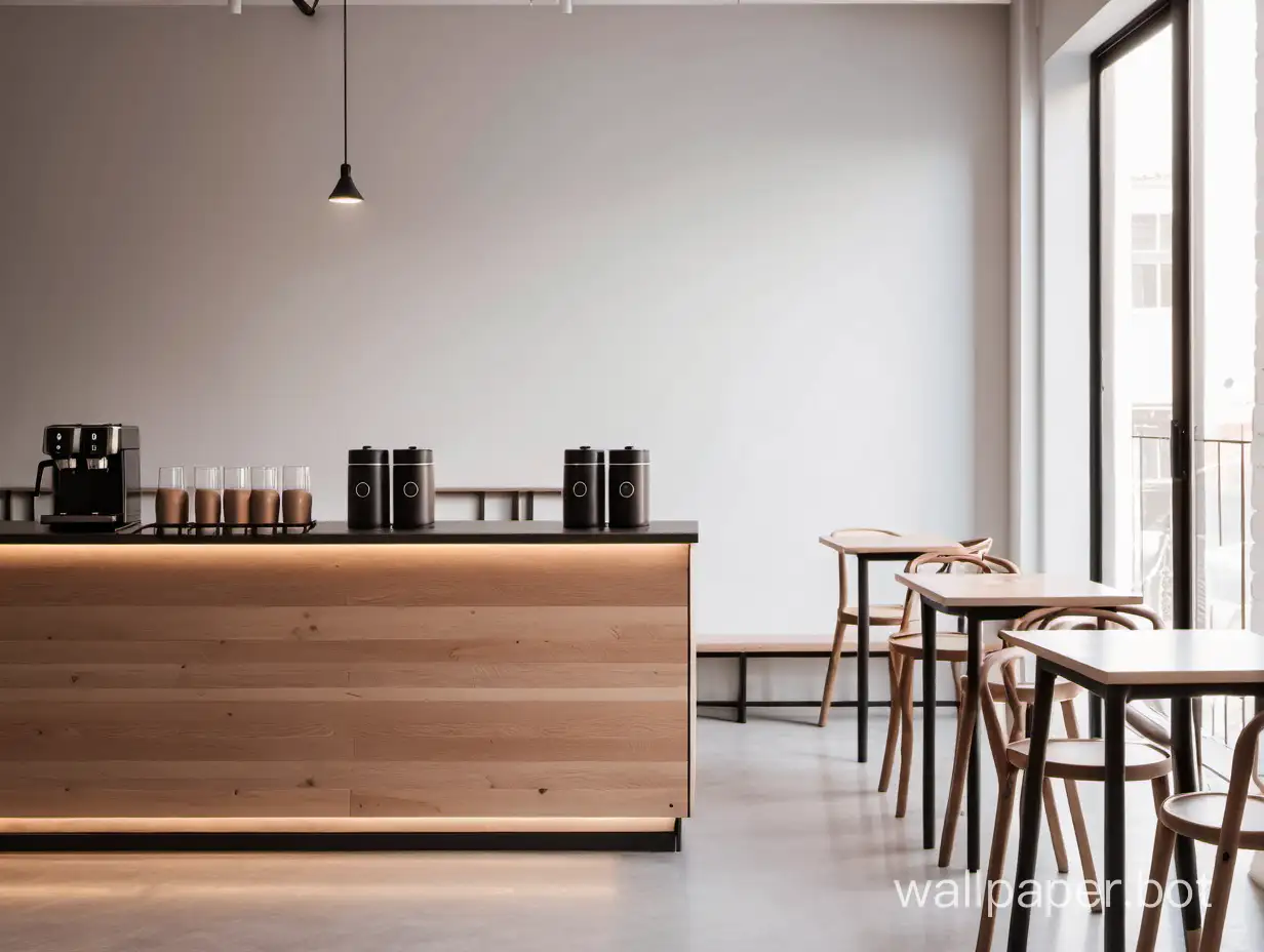 A minimalist coffee shop