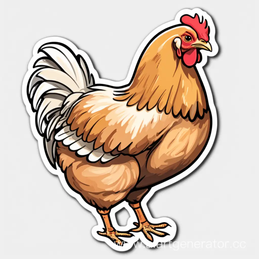Whimsical-Chicken-Sticker-Playful-Poultry-Illustration-for-Digital-Fun