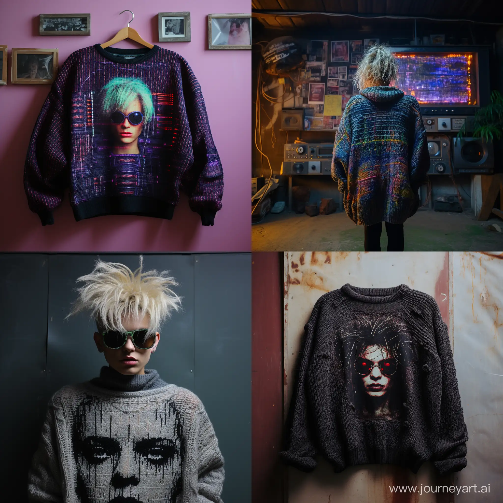 Cyberpunk-80s-Oversize-Knitted-Sweater-with-World-Control-Imagery
