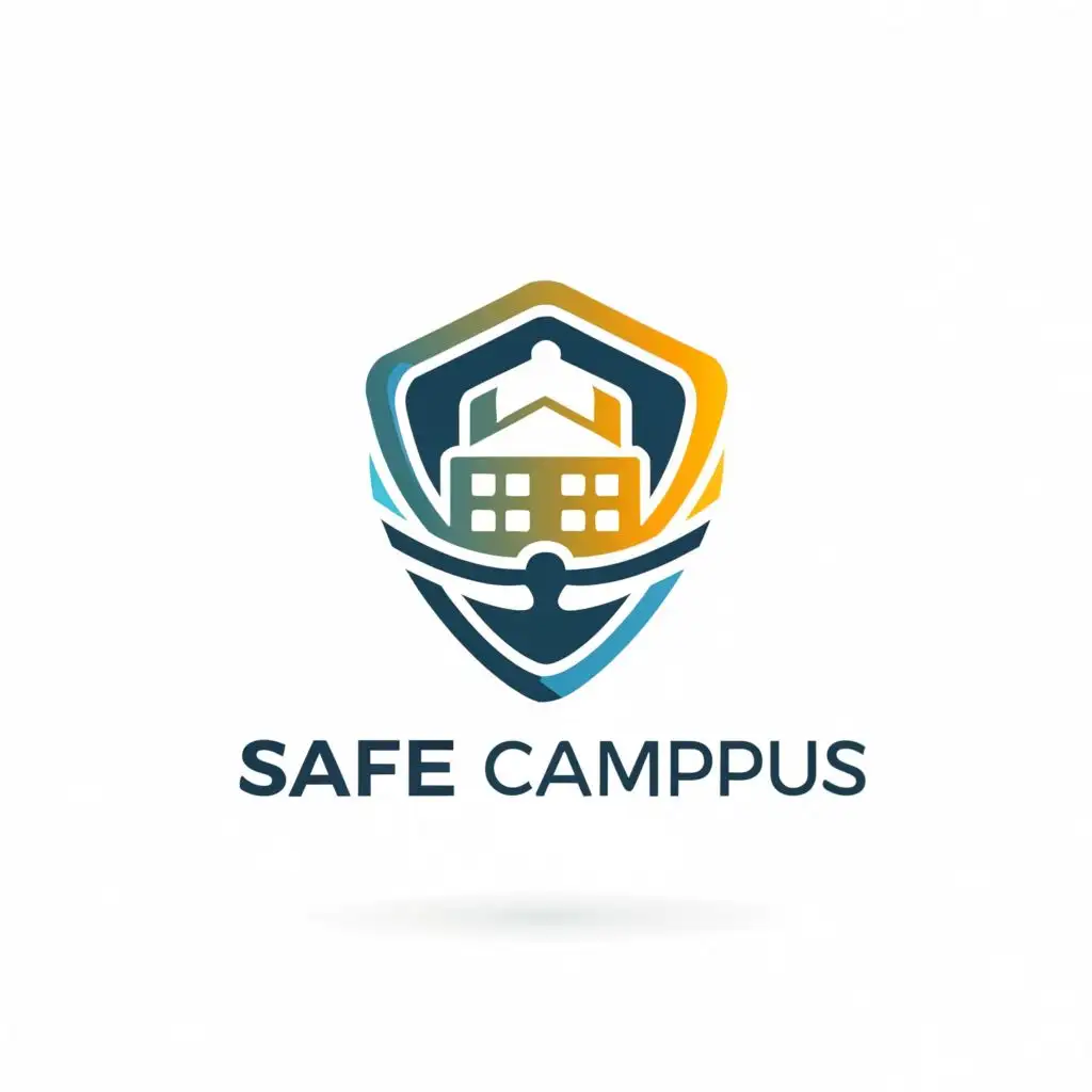 a logo design,with the text "Safe campus", main symbol:Safety, students, security system,Moderate,be used in Technology industry,clear background