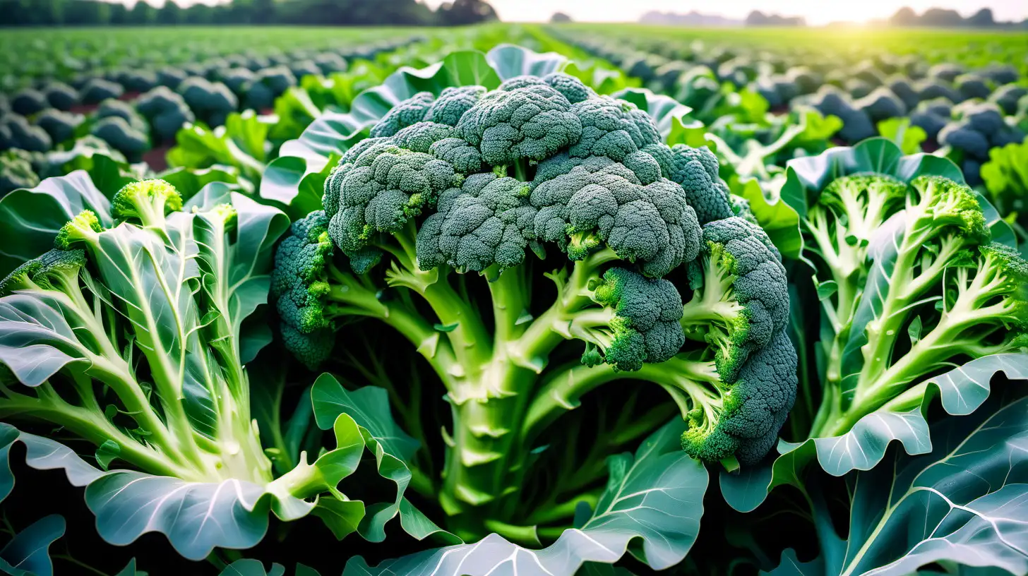 broccoli in a field farm