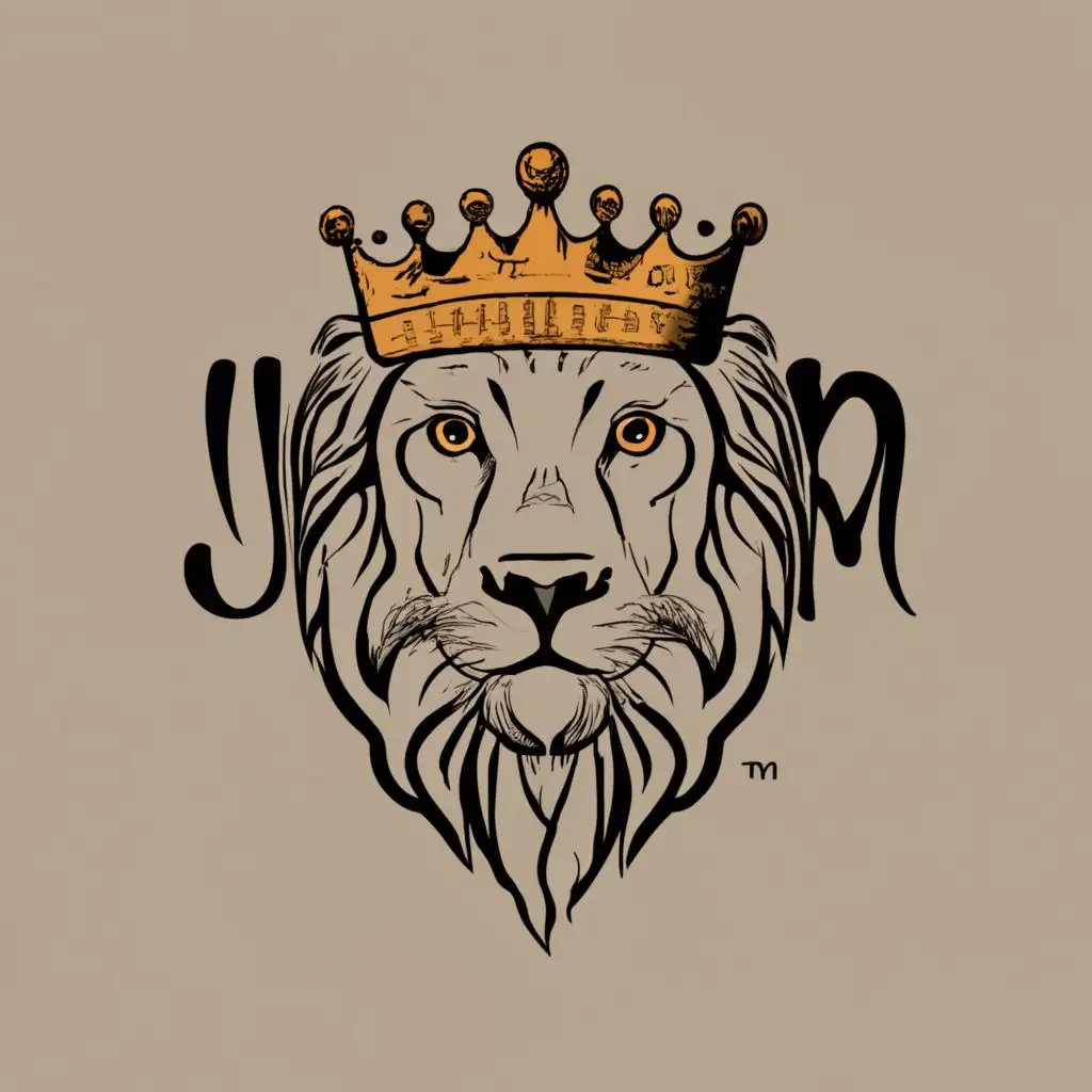 LOGO-Design-For-JHM-Majestic-Lion-Crowned-with-Typography-for-the-Religious-Industry