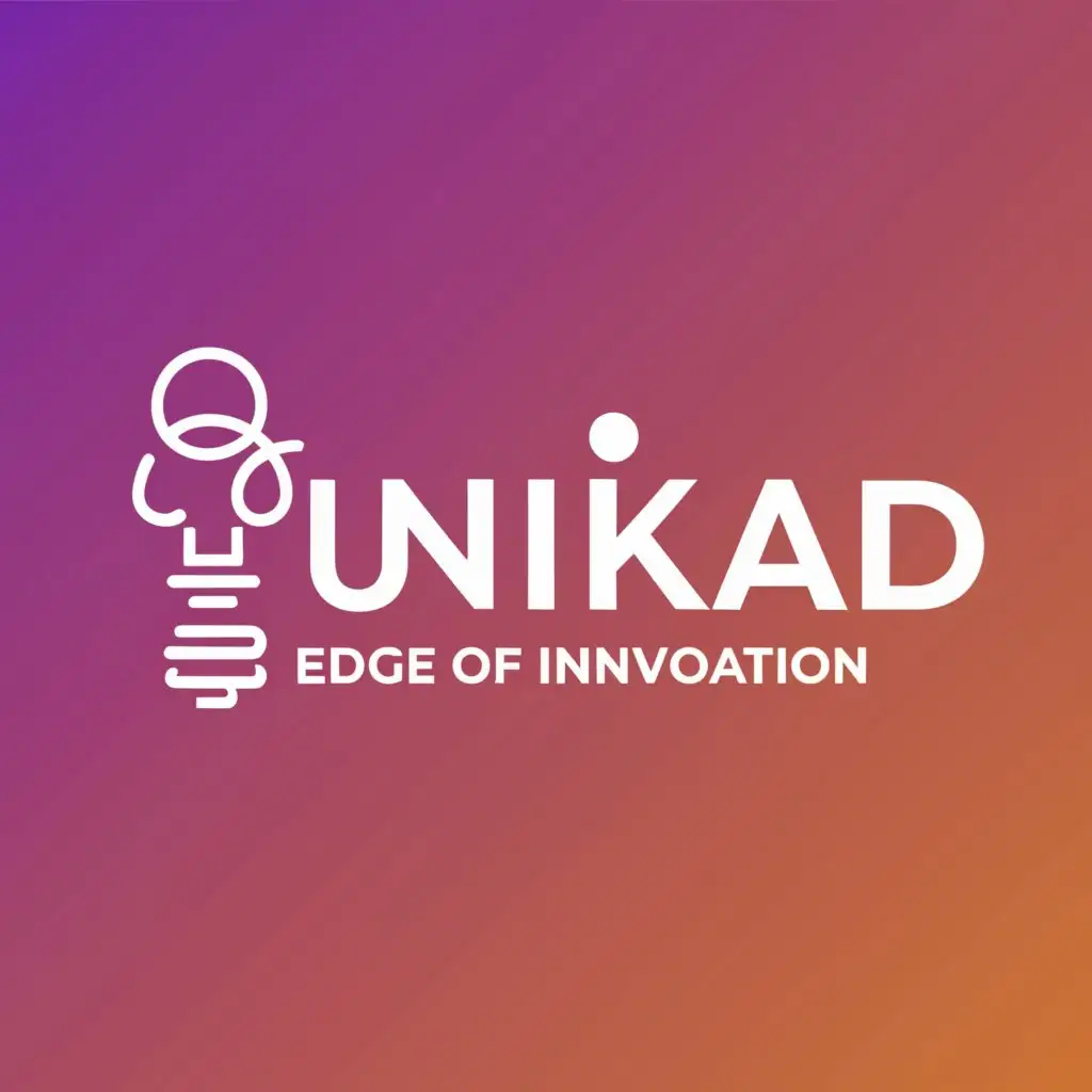 a logo design,with the text "UNIKAD", main symbol:EDGE OF INNOVATION,Minimalistic,clear background