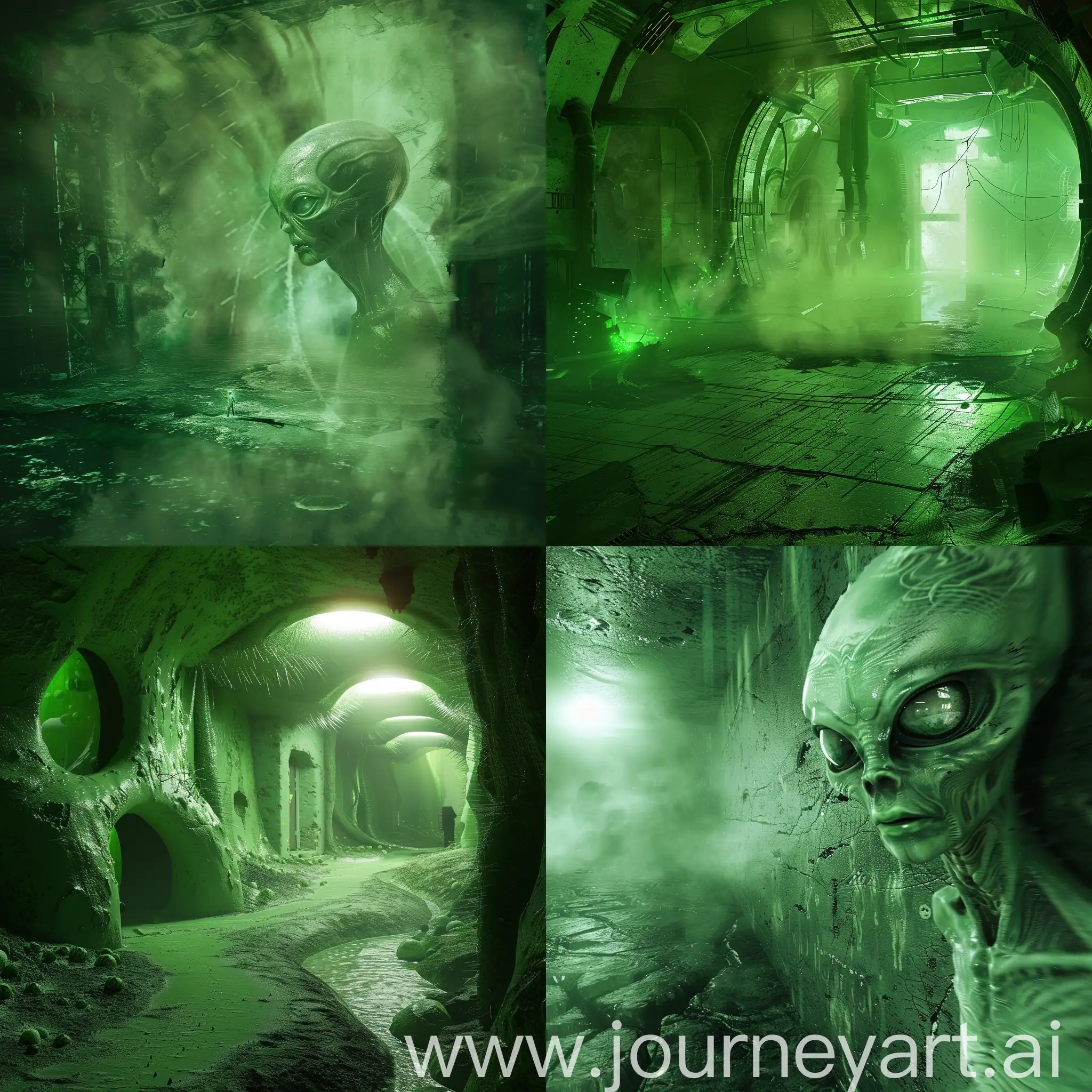 Eerie-Alien-World-Green-Atmosphere-in-Serene-Space