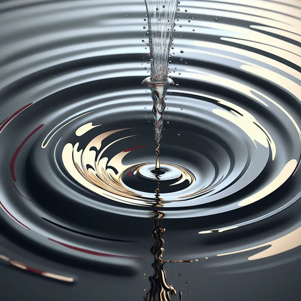 Generate a dynamic video sequence illustrating the concept of a 'Ripple Effect.' Begin with a single, impactful event or symbol at the center of the frame, such as a drop of water hitting a surface or a metaphorical representation of change. As this central element appears, initiate a series of visual ripples that radiate outward, each representing a consequence or transformation caused by the initial action. Incorporate diverse scenes, people, and objects within the ripples to symbolize the far-reaching effects. Ensure the transitions between frames are seamless, creating a visually captivating representation of the interconnected nature of cause and effect in the 'Ripple Effect.' Use a fluid and engaging animation style to emphasize the continuous flow of consequences over time."
