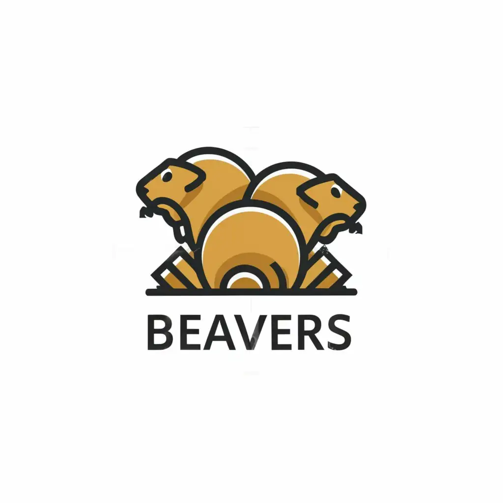 a logo design,with the text "beavers", main symbol:beavers,complex,clear background