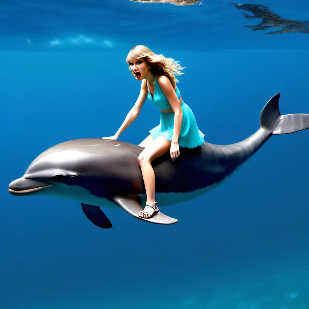 Celebrity Adventure Taylor Swift Enjoys a Playful Ride on a Friendly Porpoise