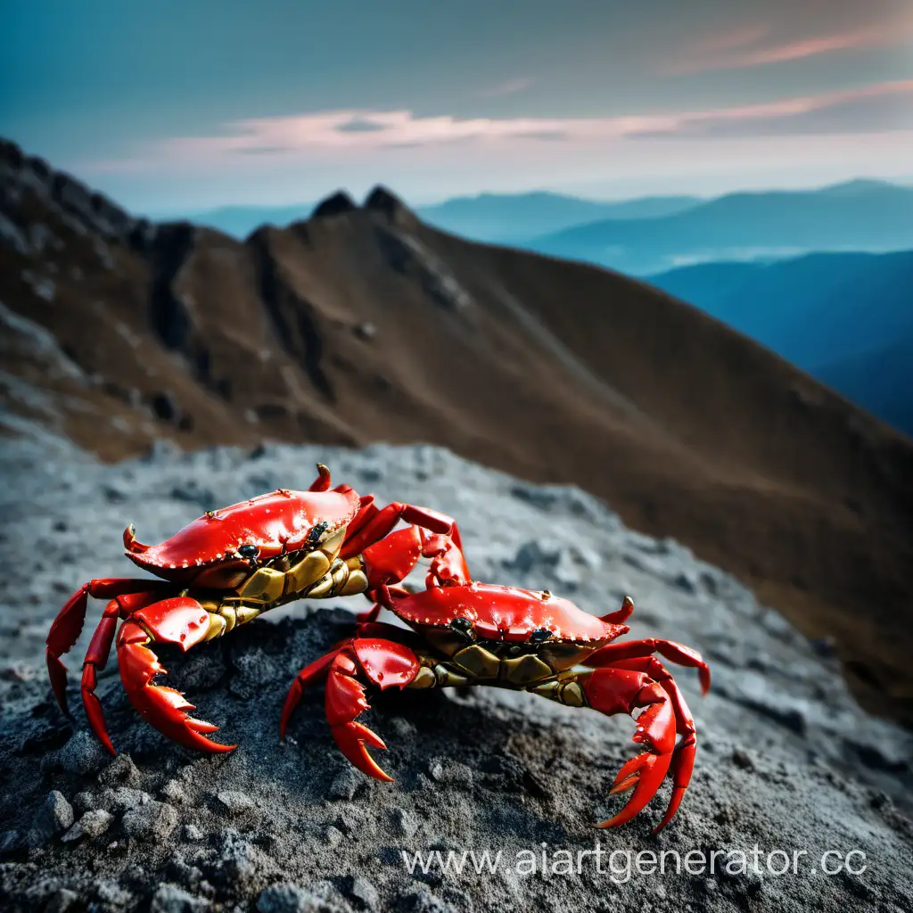 Two-Crabs-Exploring-the-Majestic-Mountain-Landscape