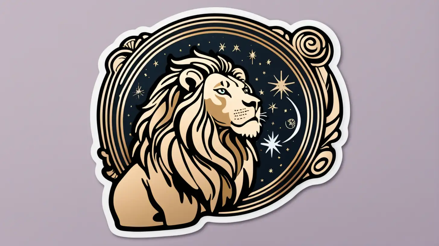 Vibrant Leo Astrological Sign Sticker for Personalized Accessories