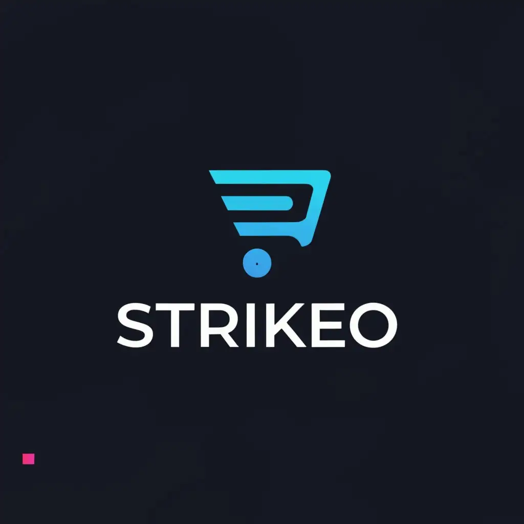 LOGO-Design-for-StrikeO-Minimalistic-Shopping-Cart-Icon-for-Technology-Industry-with-Clear-Background