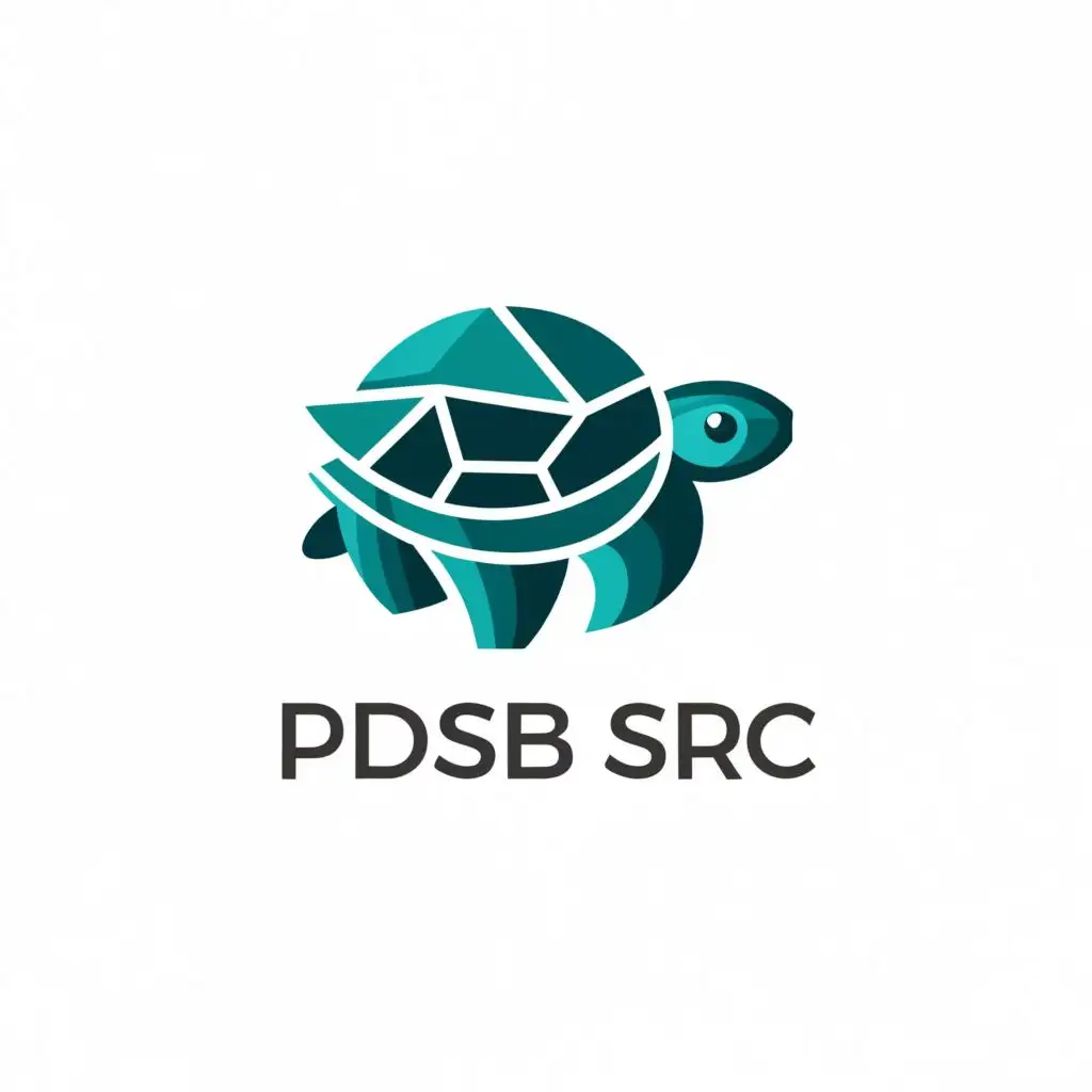 a logo design, with the text "PDSB SRC", main symbol: turtle, Moderate, to be used in Internet industry, clear background