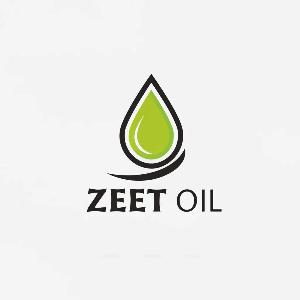 a logo design,with the text "zeet oil", main symbol:drop of oil,Minimalistic,clear background