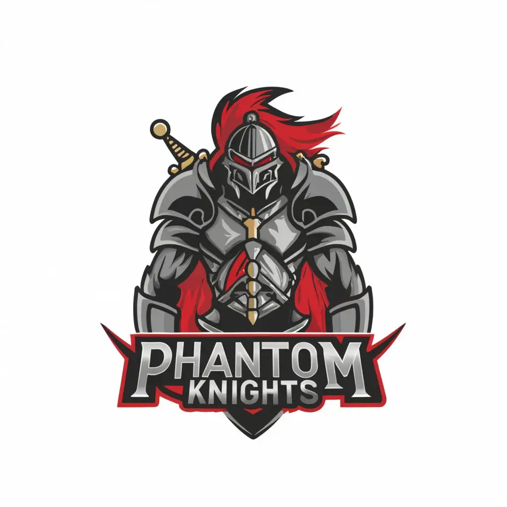 LOGO-Design-for-Phantom-Knights-Red-Warrior-with-Sharp-Eyes-on-a-Clear-Background