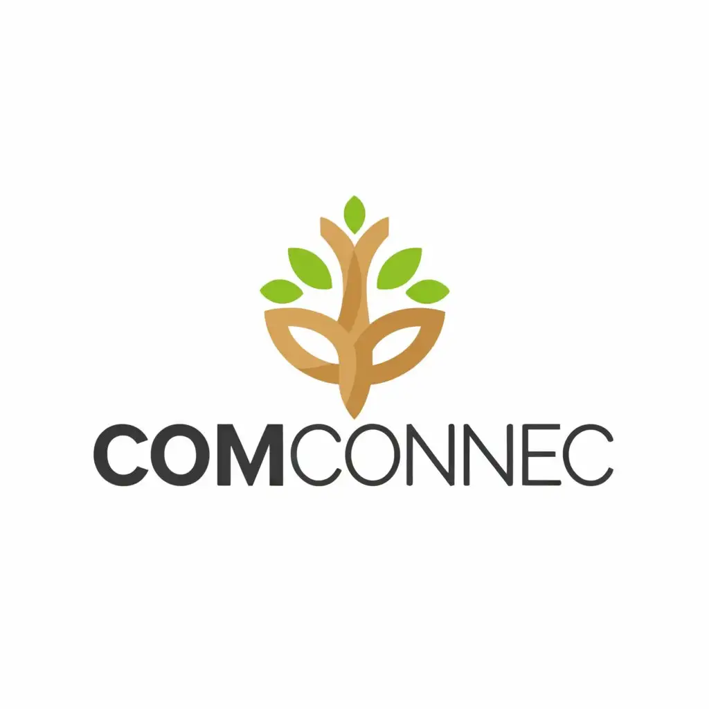 a logo design,with the text "CommConnect", main symbol:a habitat tree,Moderate,be used in Real Estate industry,clear background