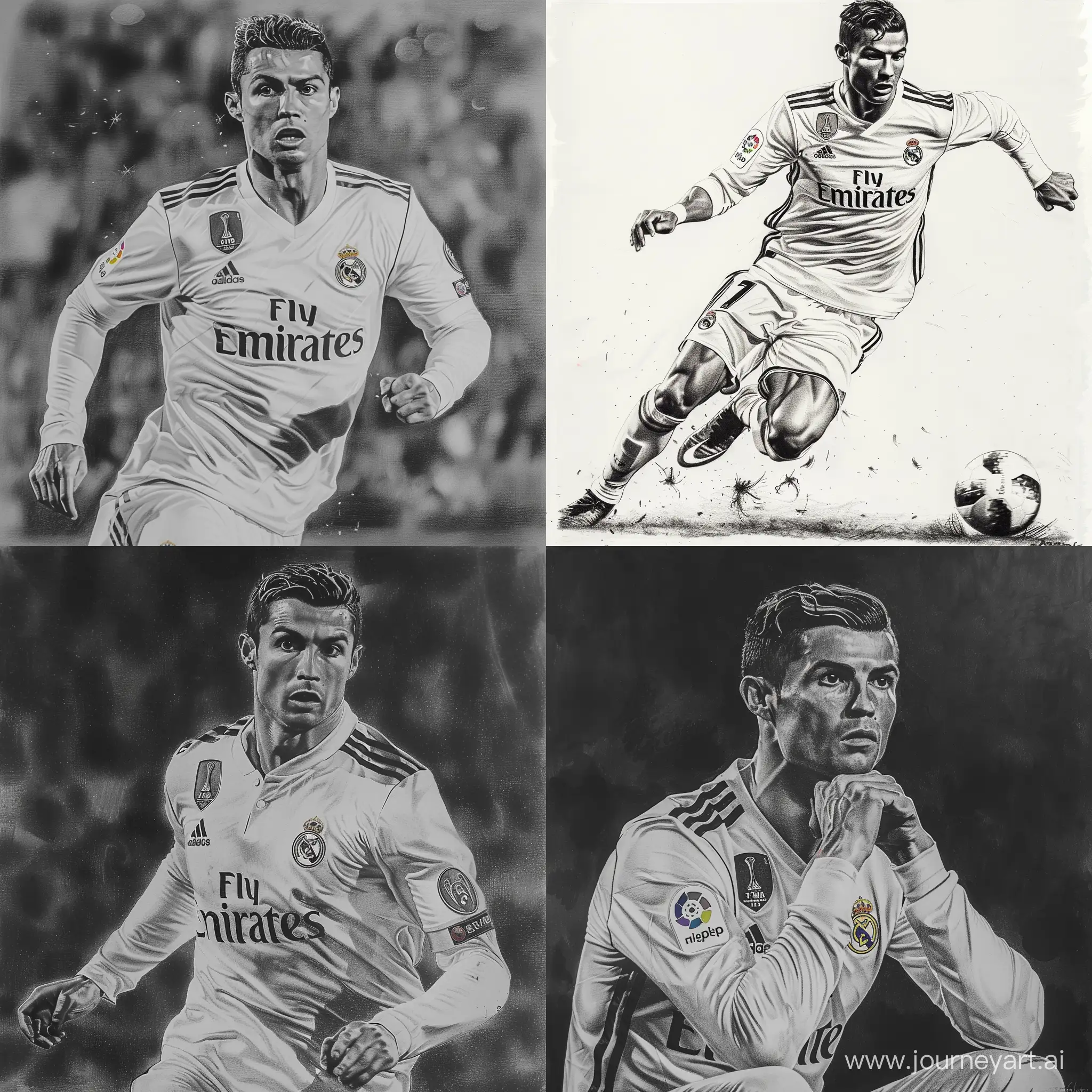 Cristiano Ronaldo  al nassr full body. Drawing 