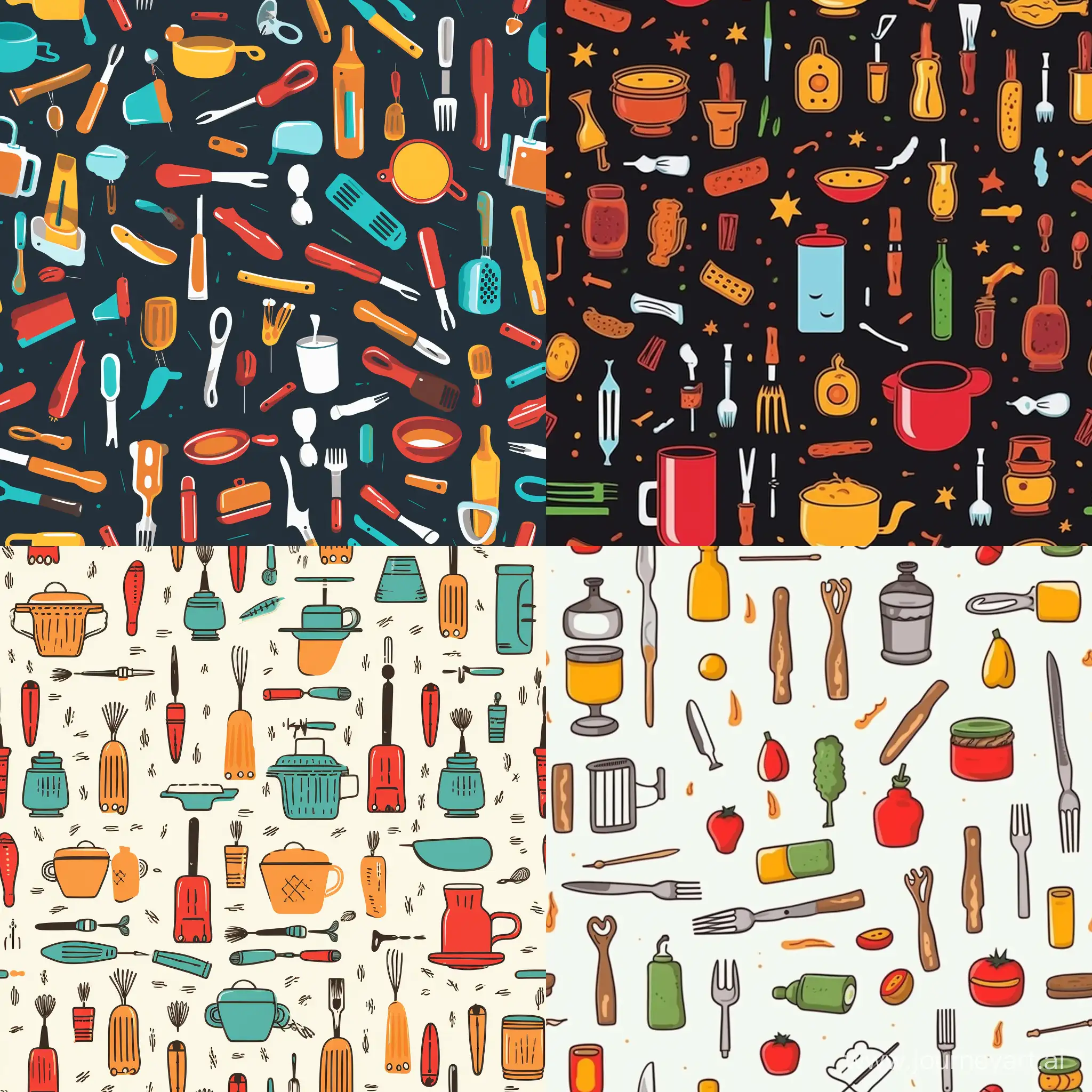 Colorful-BBQ-Icons-Seamless-Pattern