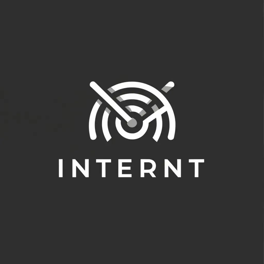 a logo design,with the text "Internet", main symbol:Modern icon of Internet speed.looks branded.,Minimalistic,be used in Internet industry,clear background