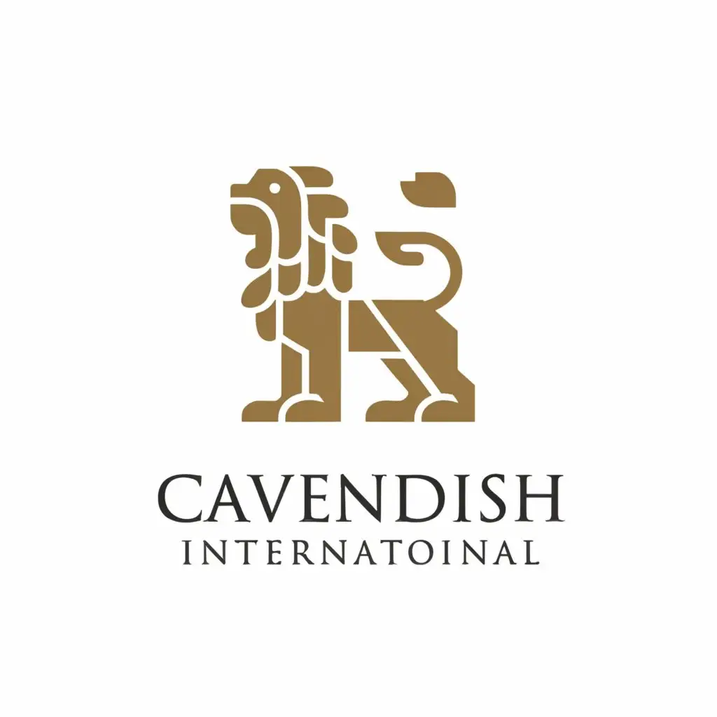 a logo design,with the text "Cavendish International", main symbol:England Lions and Educations,Moderate,be used in Education industry,clear background