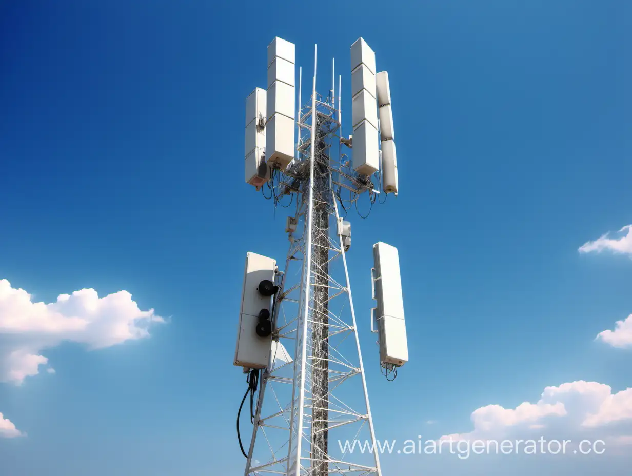 High-Altitude-Cellular-Equipment-Installation-in-Clear-Weather