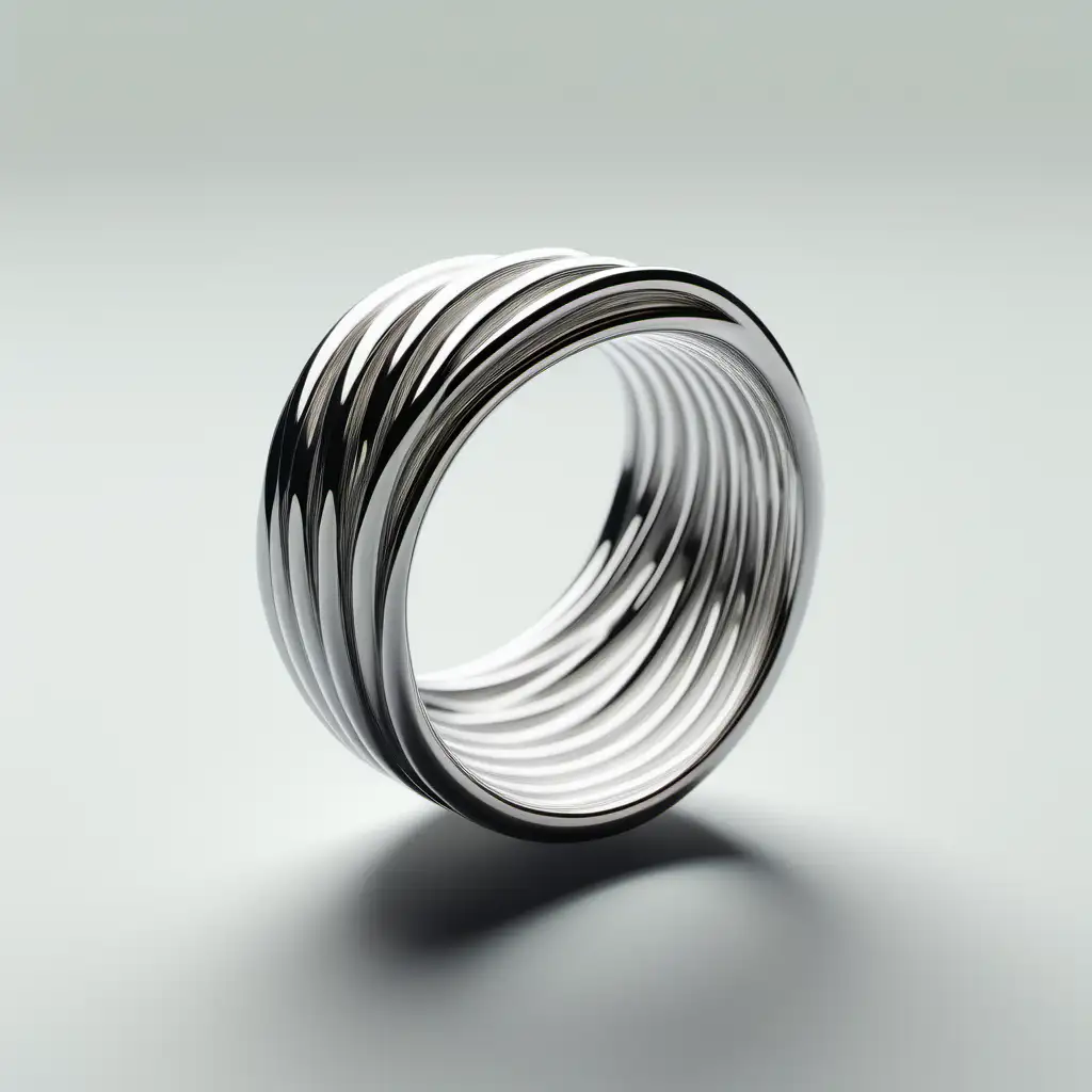 Elegant Curvilinear Ring Inspired by Human Silhouette