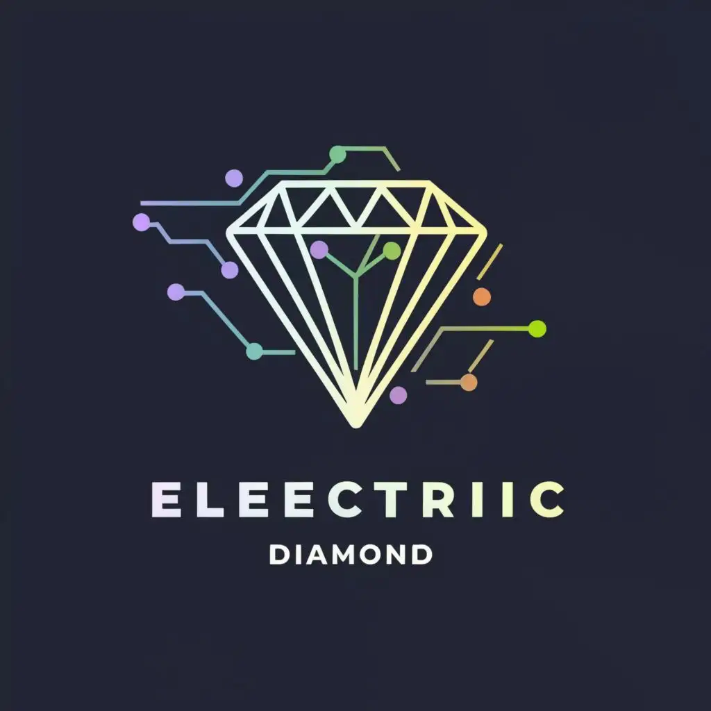 logo, a diamond, with the text "ELECTRIC DIAMOND", typography, be used in Technology industry