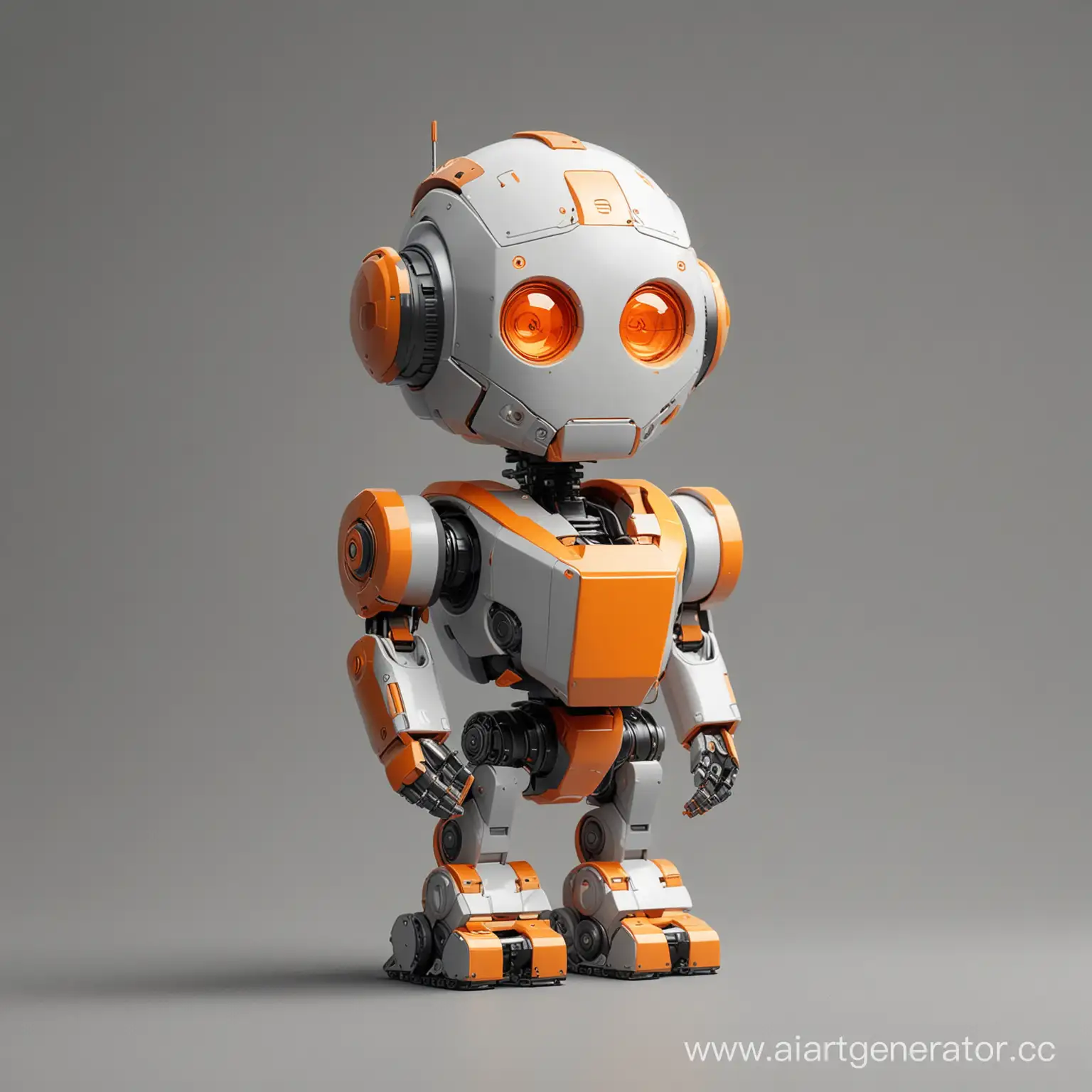Minimalist-Bot-Art-Aesthetic-Gray-Background-with-Orange-Tones