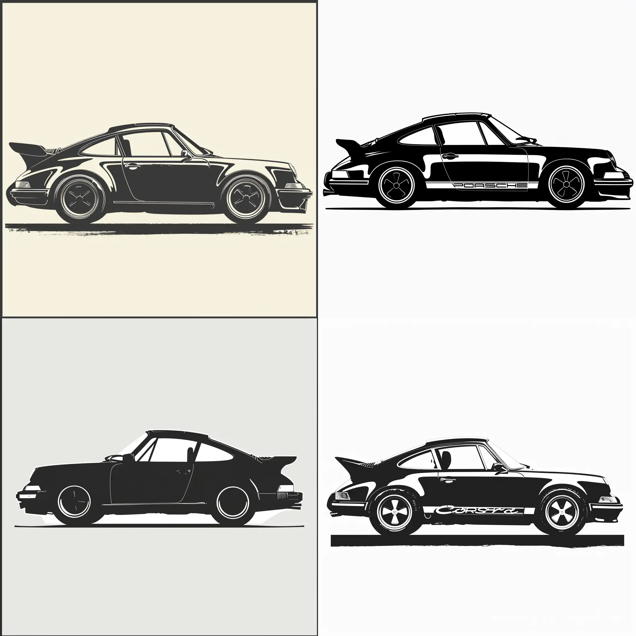 Stylish-Porsche-911-Silhouette-TShirt-Design