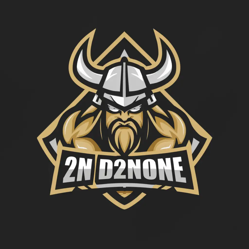 a logo design,with the text "2ND2NONE", main symbol:Viking,complex,be used in Sports Fitness industry,clear background