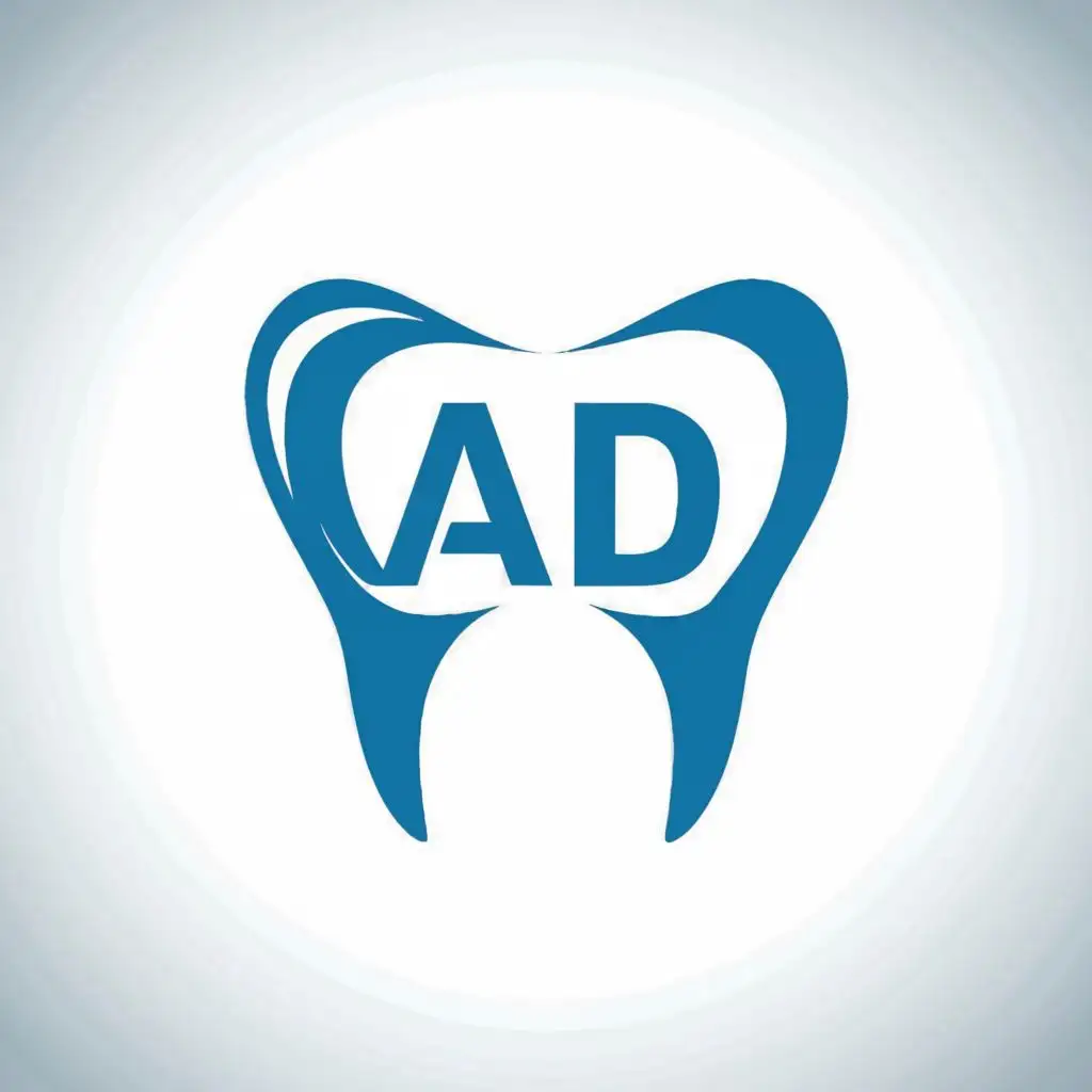 logo, teeth, with the text "AD", typography, be used in Medical Dental industry