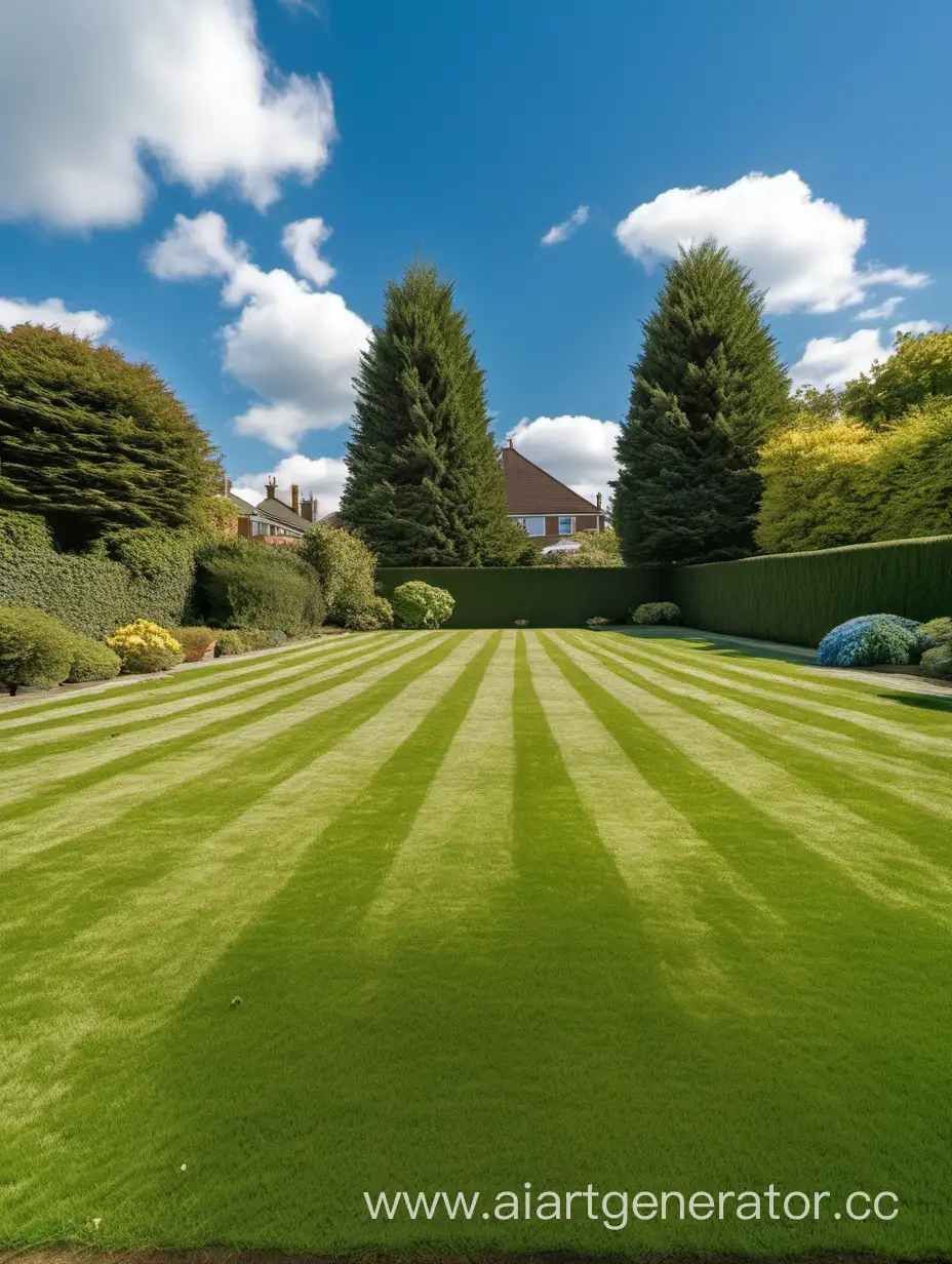 Vast-Garden-Landscape-with-Empty-Foreground-and-Blue-Sky