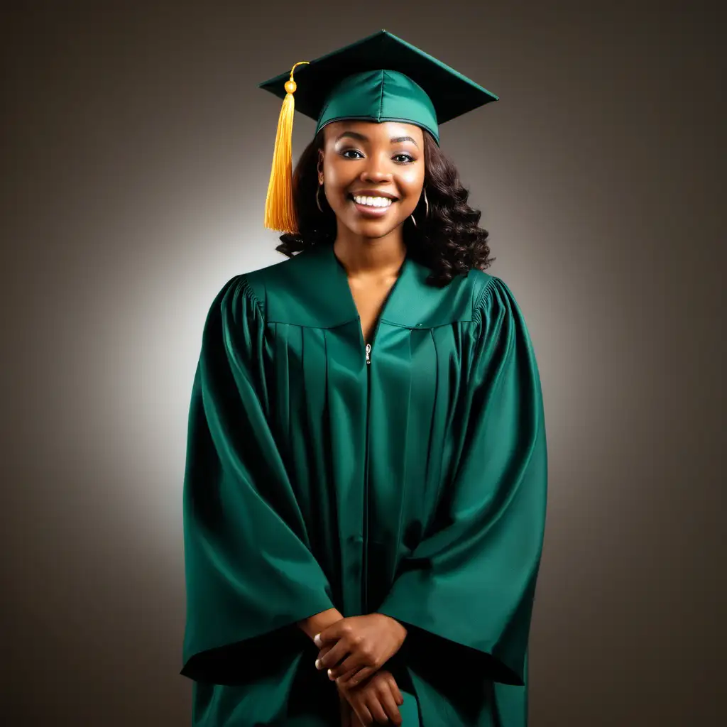 African American College Graduate Celebrating Achievement