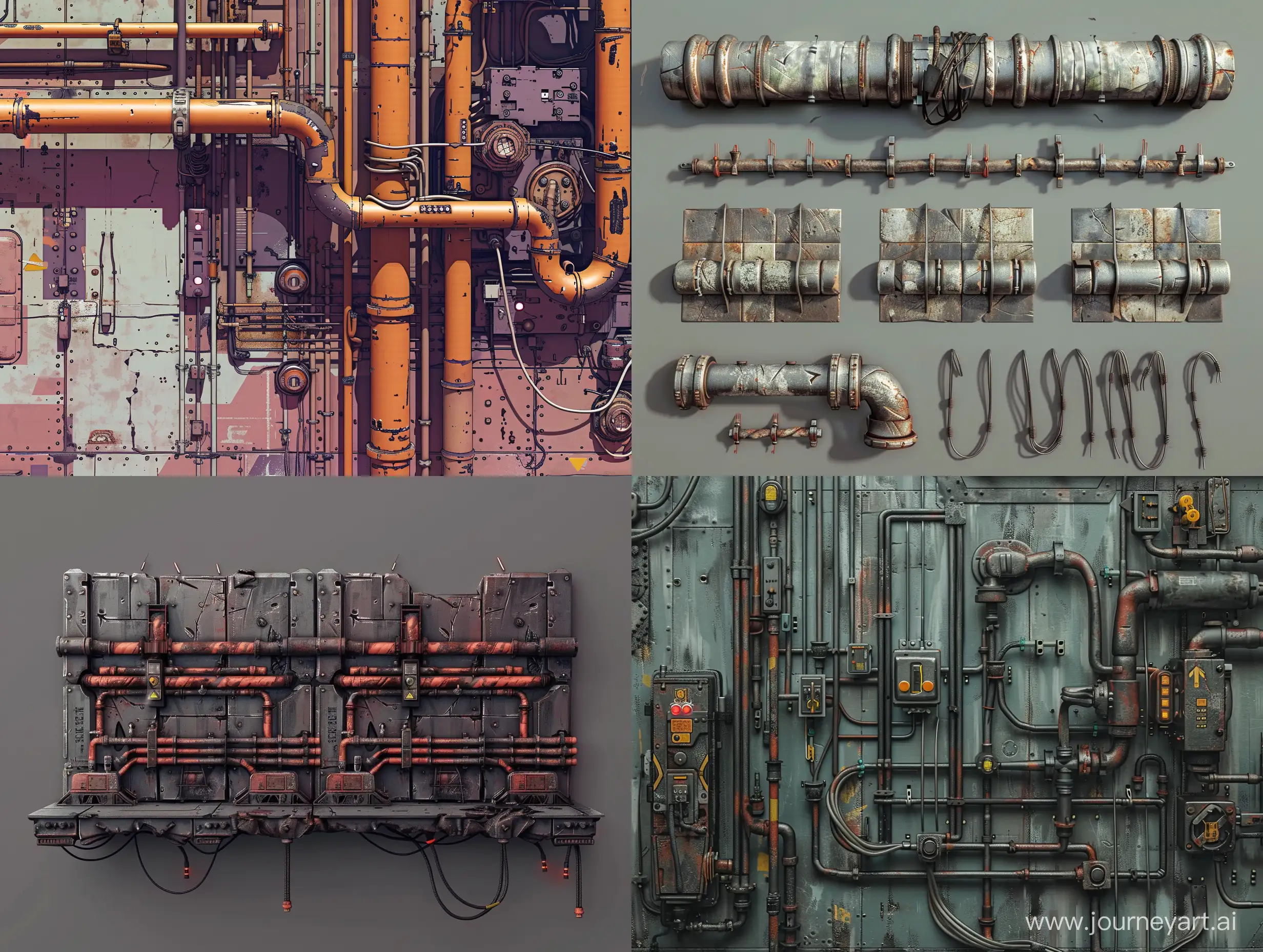 Industrial-Minimalism-2D-Platformer-Sprites-with-Steel-Pipes-and-Cables