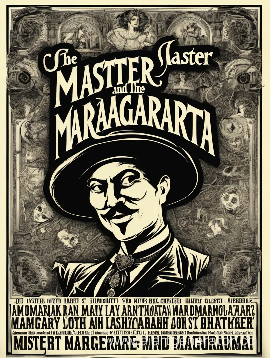 Master-and-Margarita-Play-Poster-in-Monochrome-Elegance