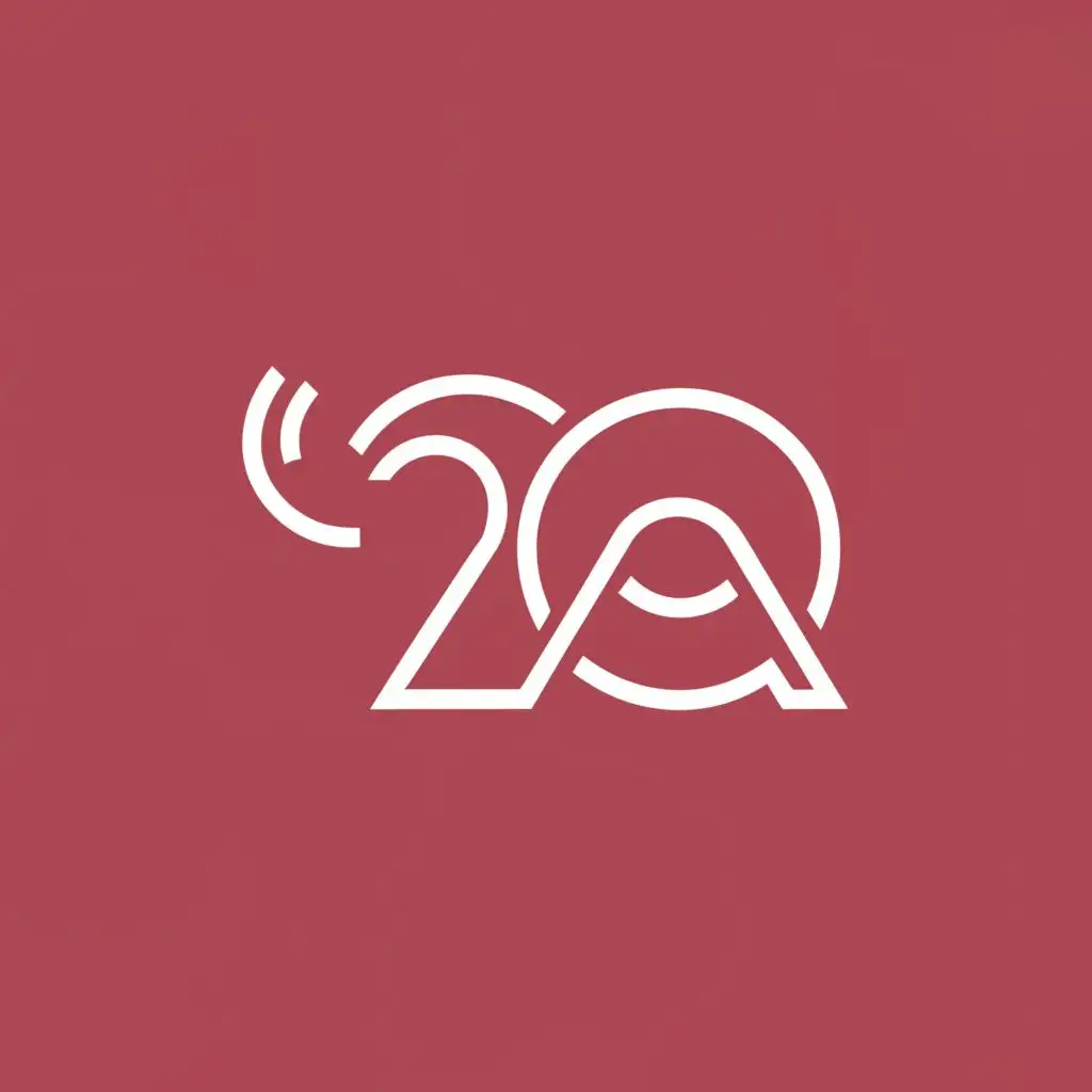 a logo design,with the text "20", main symbol:elephant,Minimalistic,be used in Events industry,clear background