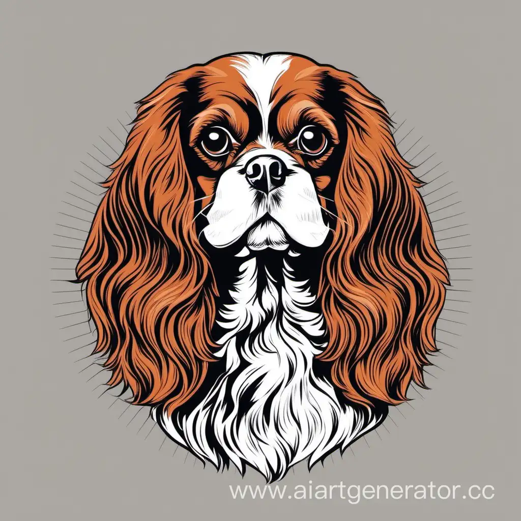 Cavalier-King-Charles-Spaniel-Elegant-Canine-Companion-Illustration