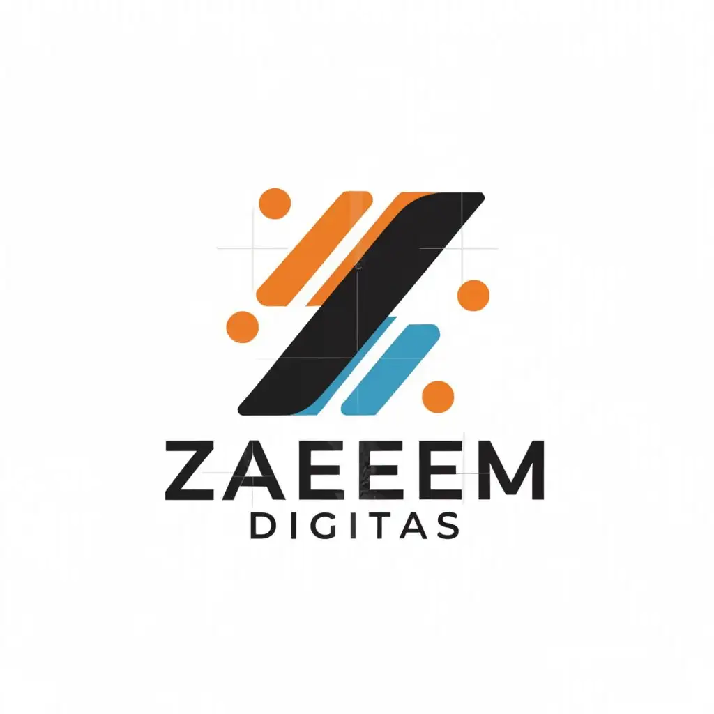 a logo design,with the text "Zaeem Digitals", main symbol:Z,Minimalistic,clear background