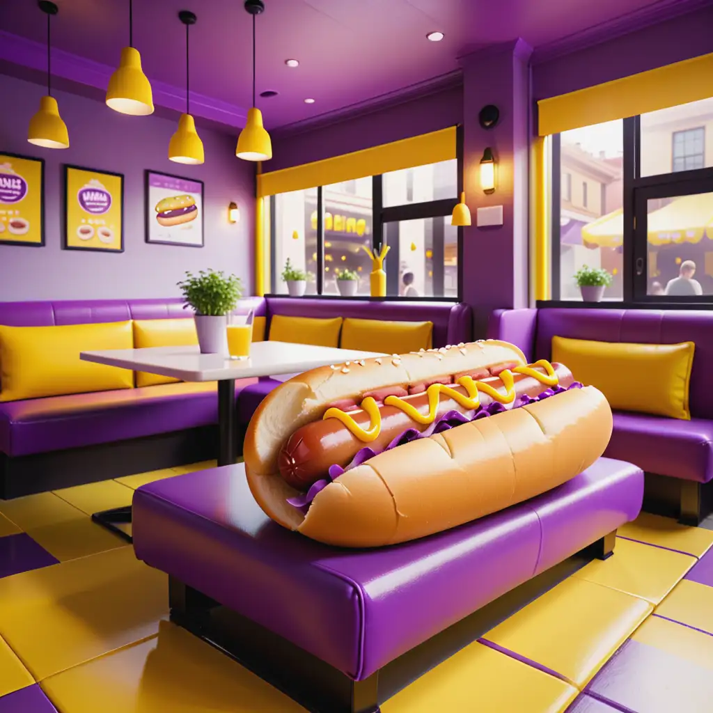 Cheerful Hot Dog Students Hilarious Restaurant Adventure