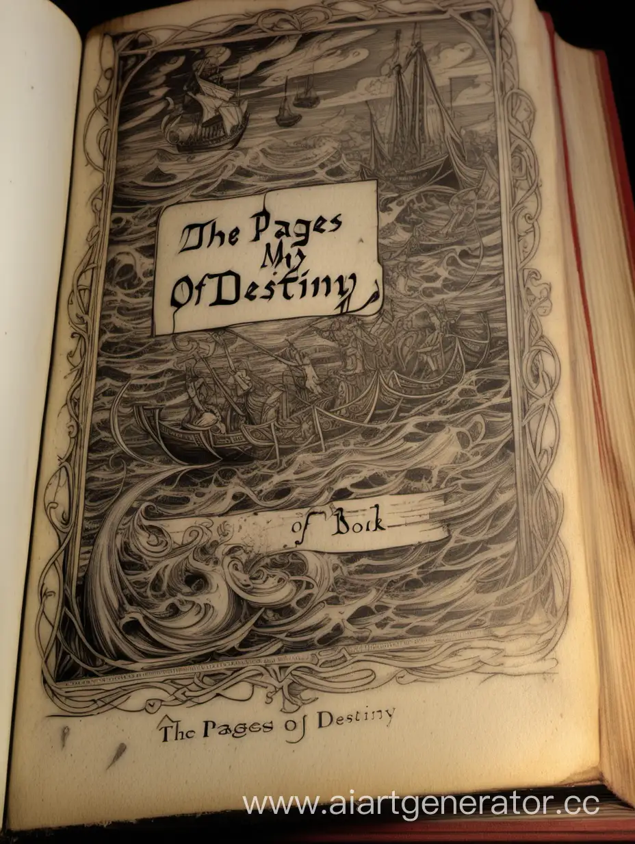 Faded-Pages-of-Destiny-Book-with-Torn-ExLibris