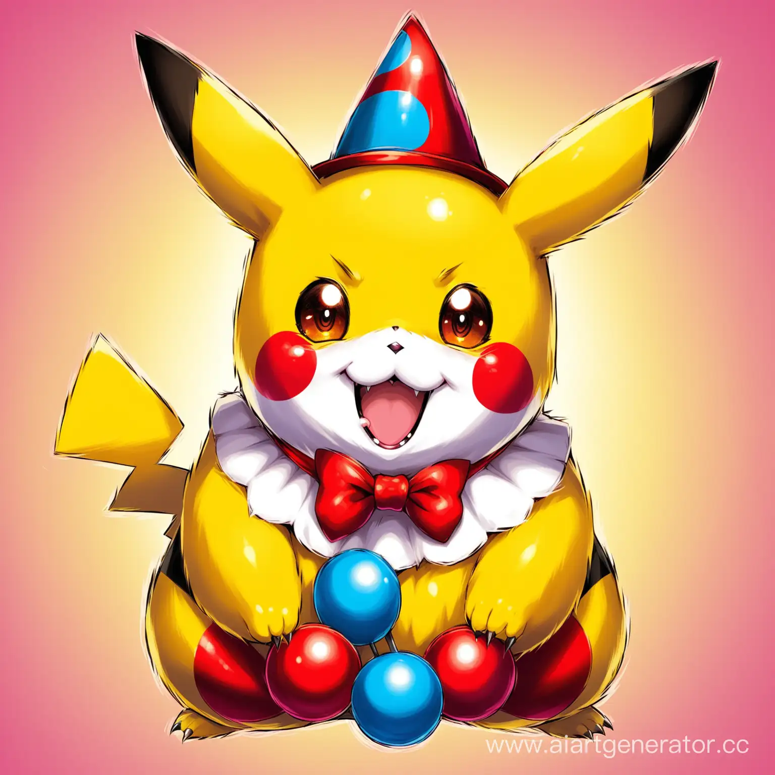 Playful-Pikachu-Clown-Performing-in-Vibrant-Circus-Show